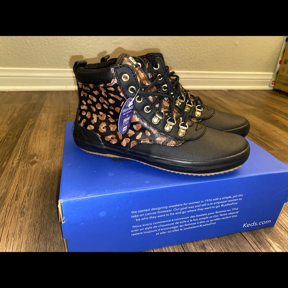 Keds leopard scout boot size 7
